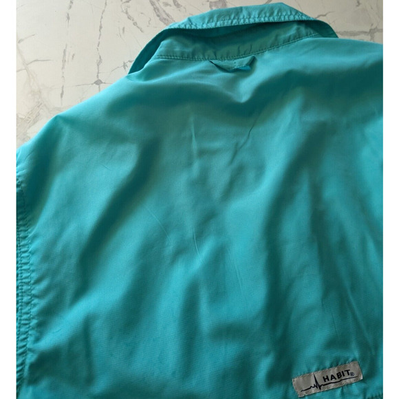 HABIT Men's Vented Fishing Shirt ~ Short Sleeve ~ GREEN~ Size Medium - Picture 7 of 9